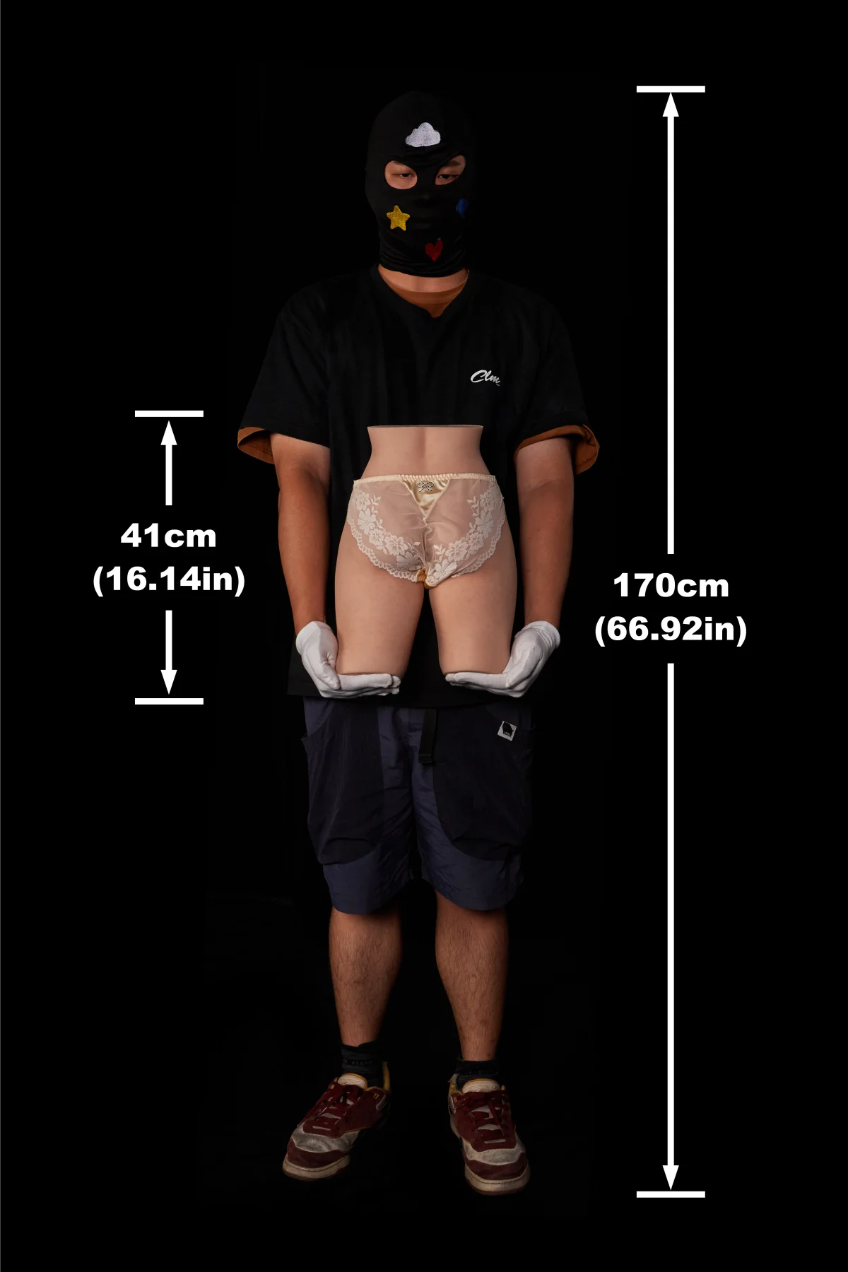 41cm (1ft4) Real Skin Texture Silicone Sex Doll Butt PW-L41